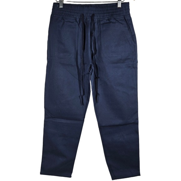 Area Stars Pants - AREA STARS Navy‎ Blue Cotton Drawstring Waist Casual Pants Womens Size S
